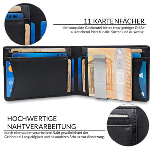 TRAVANDO Portafoglio uomo piccolo con protezione RFID "ZURICH" Porta carte... - Ilgrandebazar