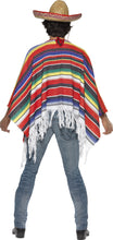 Carica l&#39;immagine nel visualizzatore di Gallery, Poncho messicano multicolore con frange costume adulto - Ilgrandebazar