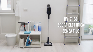 Severin HV 7160 Scopa aspirapolvere Senza Filo, Ciclonica, Spazzola Blu/Rosso - Ilgrandebazar