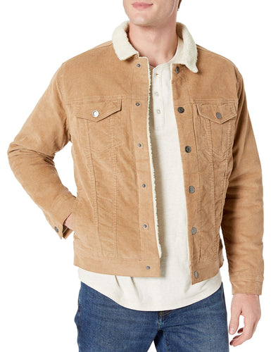 Amazon Essentials Sherpa Jacket Athletic-Insulated-Jackets, Marrone Chiaro,... - Ilgrandebazar