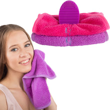 Carica l&#39;immagine nel visualizzatore di Gallery, Panno Struccante Viso Microfibra (Doppio Pacco), Rimuovi Purple And Pink - Ilgrandebazar