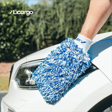 Carica l'immagine nel visualizzatore di Gallery, LICARGO Guanto Lavaggio Auto Premium Microfibra Assorbente - Guanto per Auto e Cerchioni impeccabili, per Pulire e preparare l'auto - Migliaia di Clienti entusiasti (Blu)