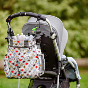 Ganci per Passeggino, Baby Uma - Appendi la spesa & le borse in tutta sicurezza sulla tua Carrozzina o sul Passeggino. Taglia universale, Nero, pacco da 2