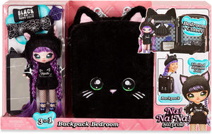 Na! Na! Na! Surprise 3-in-1 Zaino Camera da Letto Black Kitty con Bambola Tuesday Meow in Edizione Limitata