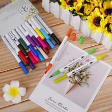 Carica l&#39;immagine nel visualizzatore di Gallery, Pennarelli Acquarelli Colore Brush Pen Doppio 24 Pezzi con Punta 24 Colori - Ilgrandebazar
