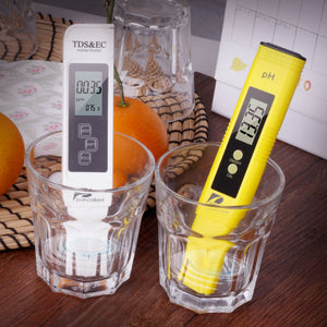 Pancellent Tester qualità Acqua TDS PH EC Temperatura 4 Giallo Bianco 4 In 1 - Ilgrandebazar