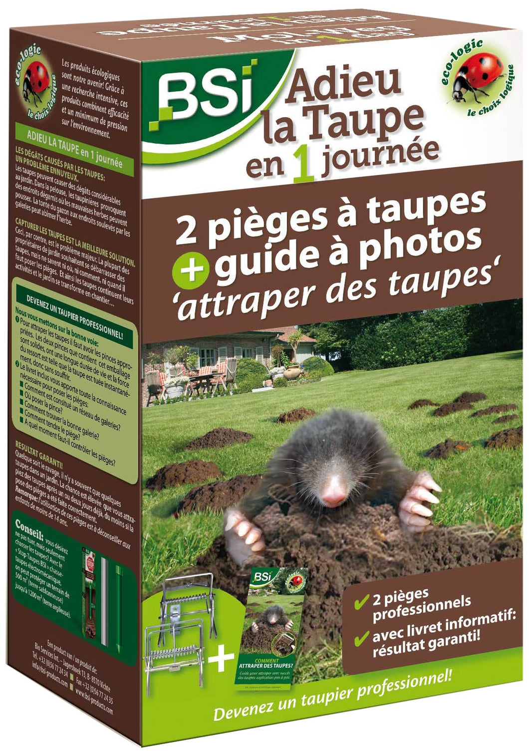 BSI - 2 Trappole Professionali per Talpe Verde (Vert) - Ilgrandebazar