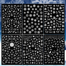 Carica l&#39;immagine nel visualizzatore di Gallery, FLOFIA 12 Fogli Adesivi per Unghie Natalizi Nail Stickers Autoadesivi Unghie Natale Natalizio Decalcomanie Decorazione Unghie Nail Art Adesivi Unghie Natale Fai da Te