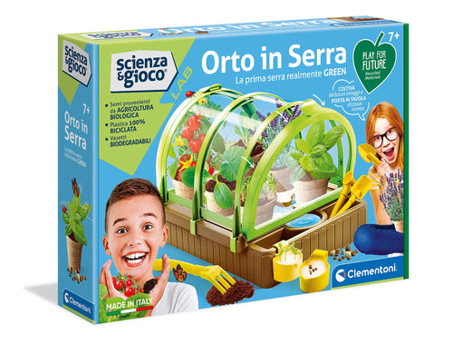 Clementoni Science & Play Lab-L'Orto in Serra-Play for Future-Made in Italy-orto botanico-Gioco scientifico (Versione in Italiano), 7 Anni+, 19175 Single