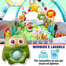 Carica l&#39;immagine nel visualizzatore di Gallery, Palestrina Neonati One Sensoriale età 0/24 mesi, Usabile come Fasciatoio, Trasportabile, Tappetino e Giochi Imbottiti e Lavabili per la Sicurezza dei Bambini, standard EN71 Europeo
