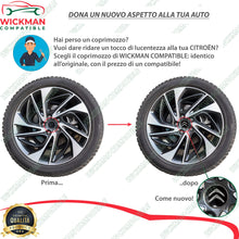 Carica l&#39;immagine nel visualizzatore di Gallery, Set di 4 Tappi Coprimozzo Diametro esterno: 60 mm, Nero con logo cromato - Ilgrandebazar