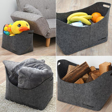 Carica l&#39;immagine nel visualizzatore di Gallery, DuneDesign Borsa di Feltro Artificiale 40x25x30cm per 40x25x30 cm, Grigio - Ilgrandebazar