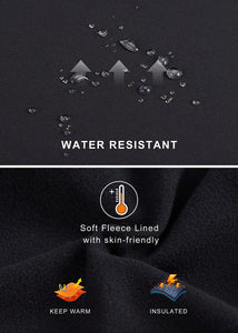 Libin Leggings Termici da Donna Inverno Leggings con Fodera in Pile Resistente all'Acqua Pantaloni Caldi Vita Alta Leggings da Trekking con Tasche, Nero, M