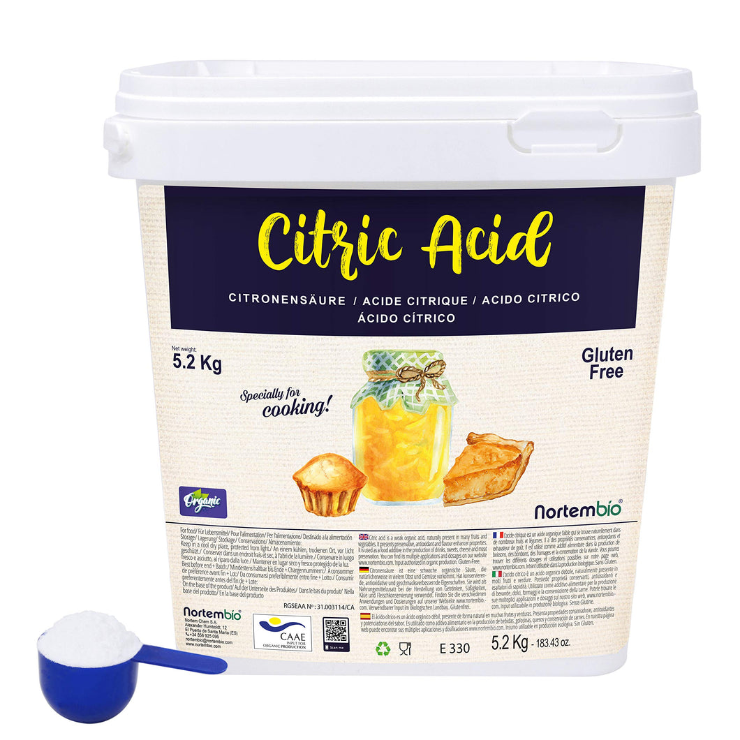 NortemBio Acido Citrico 2,7 Kg. La Migliore Qualità Alimentare. Input