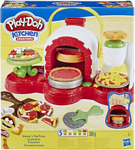 Carica l'immagine nel visualizzatore di Gallery, Hasbro Play-Doh Play-Doh-La Pizzeria (playset con 5 vasetti di pasta da modellare), Multicolore, E4576EU4