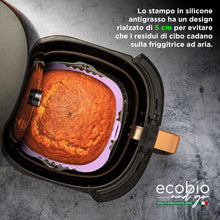 Carica l'immagine nel visualizzatore di Gallery, ECOBIO and GO 3 Teglie in Silicone per Friggitrice ad Aria, Qualità e Resistenza con più spessore, Diametro interno 16 esterno 19 Cm Accessori indispensabili per cucinare in modo sano e gustoso