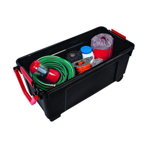 Iris Ohyama, storage box fai da te - conservarla All 170 L, Nero / Rosso