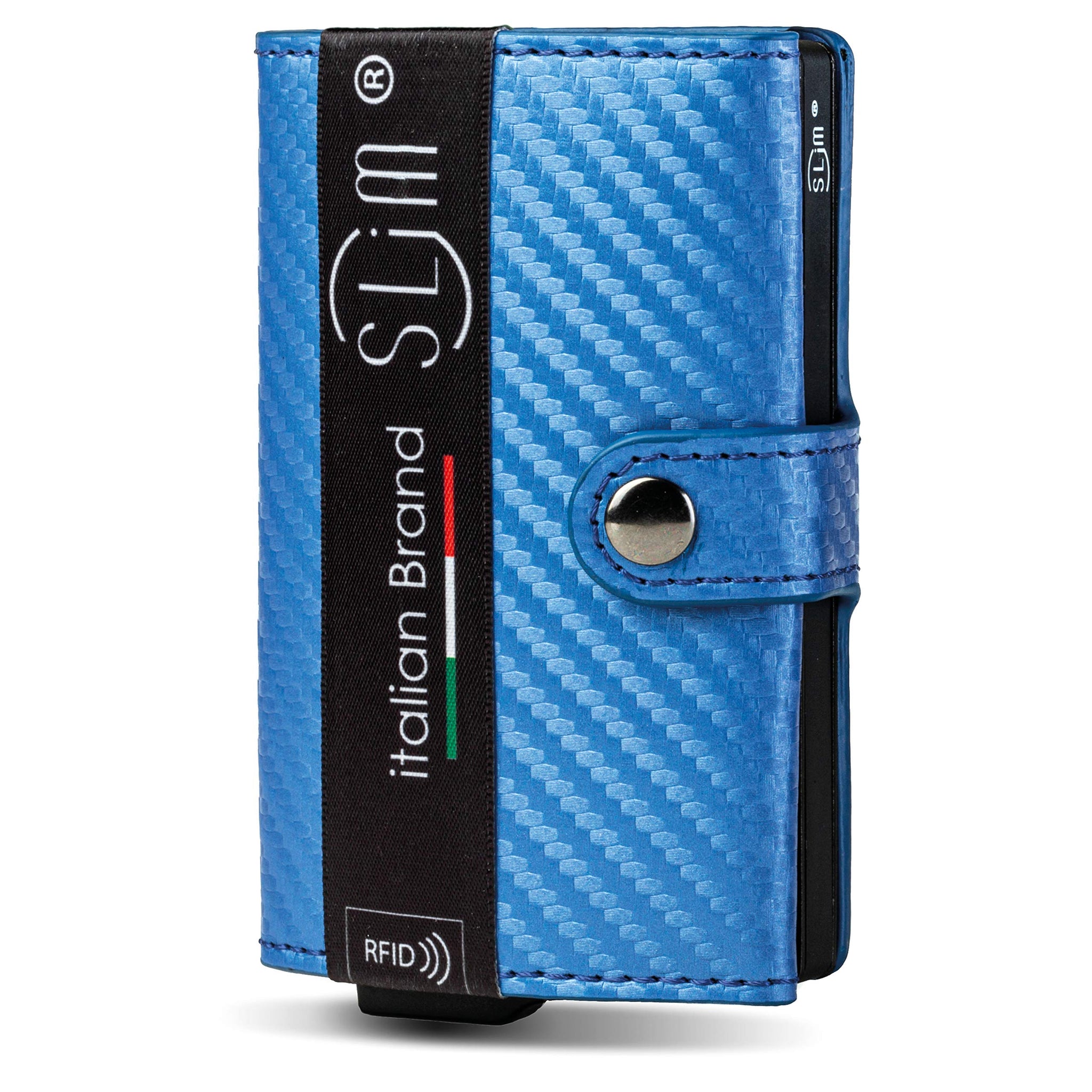 Protezione Antifrode Portacarte Piquadro Blue Square - Pelle Con Protezione RFID, Sistema Scorrevole, 10.5x6.5 Cm Portafoglio Uomo Slim - Foto 3