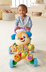 Fisher-Price FRC84 Cagnolino Primi Passi Spingibile, Giocattolo Elettronico Educativo con Musica e Suoni, per Bambini di 6 + Mesi