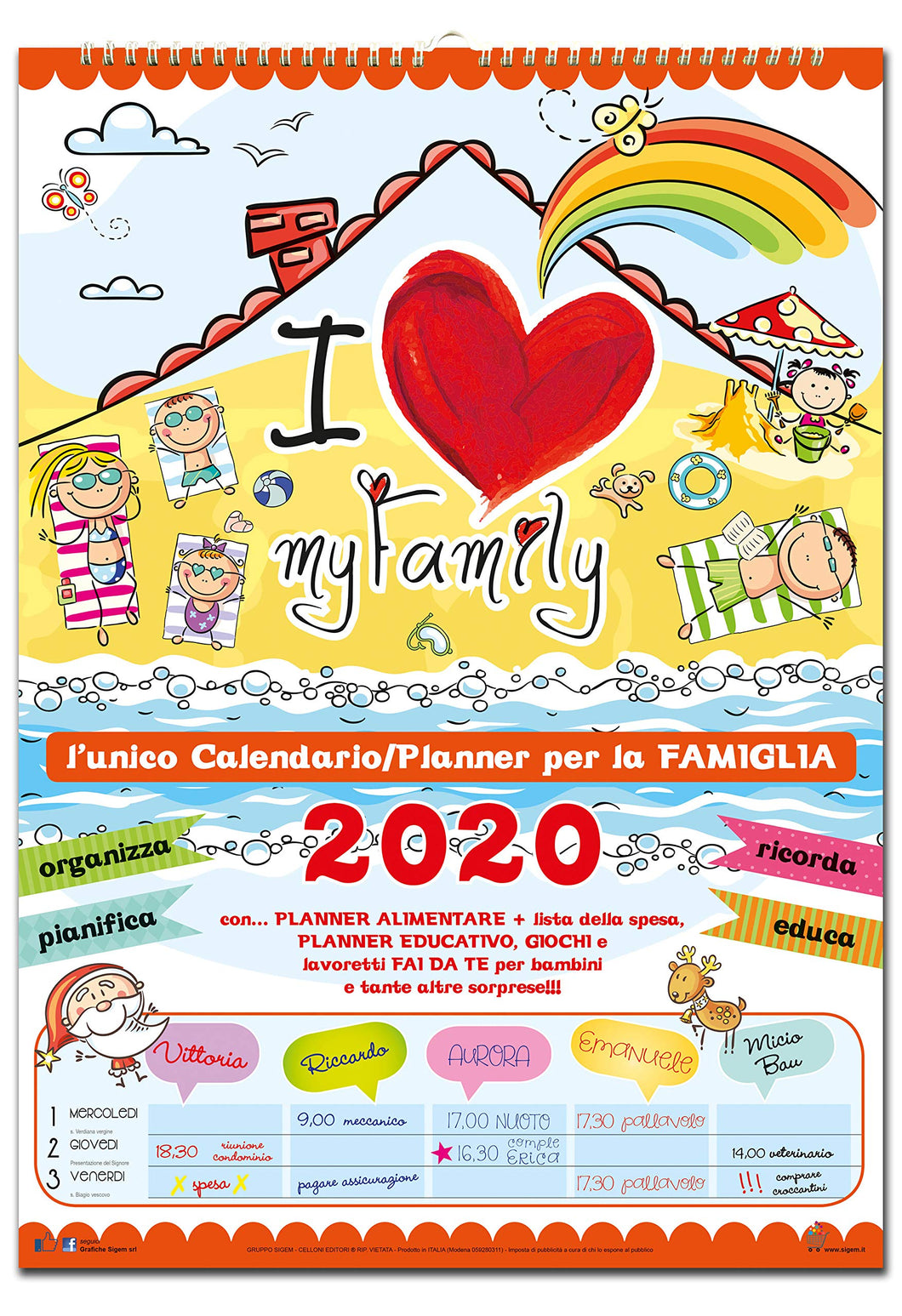 Calendario Agenda della Famiglia 2020 - My Family - Ilgrandebazar