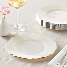 Carica l&#39;immagine nel visualizzatore di Gallery, SERVIZIO DA TAVOLA FESTA MONOUSO 20 PZ | 20 Side Plates, Bianco Sporco - Ilgrandebazar