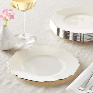 SERVIZIO DA TAVOLA FESTA MONOUSO 20 PZ | 20 Side Plates, Bianco Sporco - Ilgrandebazar