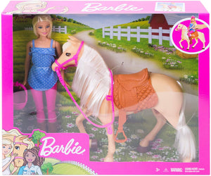 Barbie Bambola con Cavallo e Accessori, Multicolore, 3+ Anni, FXH13