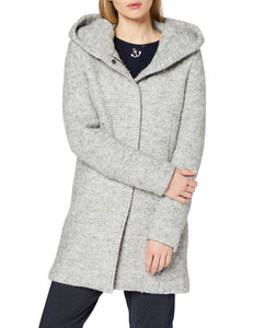 ONLY NOS Onlsedona Boucle Wool Coat Otw Noos Giubbotto, Grigio (Light Grey... - Ilgrandebazar