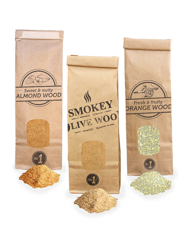 Smokey Olive Wood 3x 300ml, polvere per affumicatura a freddo - 1x olivo, 1x... - Ilgrandebazar