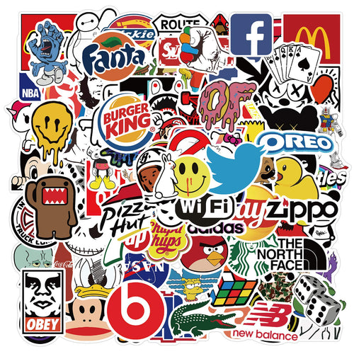200 adesivi impermeabili iMaMa in vinile decorativo in stile graffiti per skateboard