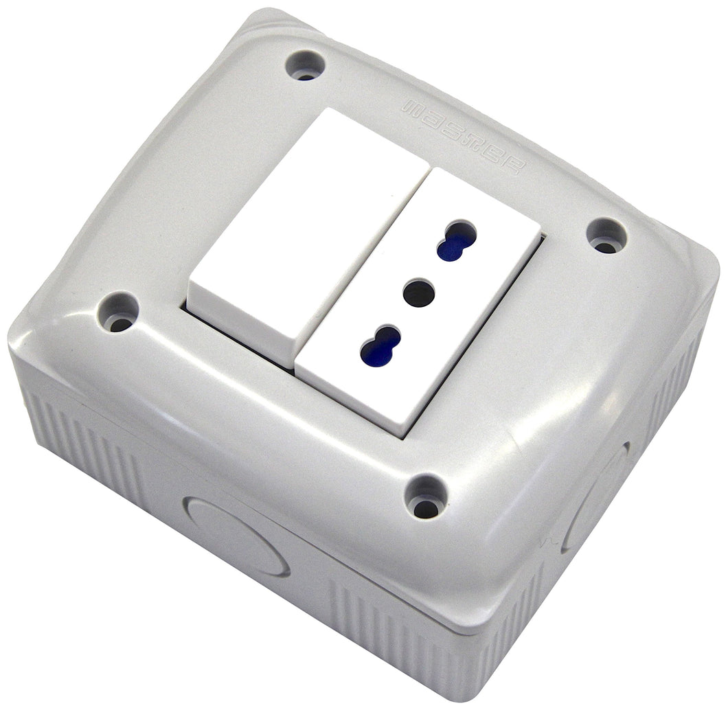 Electraline 60455 Contenitore Protetto con Presa Bivalente e Bianco - Ilgrandebazar