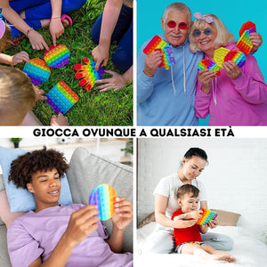 Somiler Pop It Unicorno | Bubble Fidget Toy | Gioco Antistress Rilassante per Adulti e Bambini Fidget Toy Tascabili Multicolore (Rainbow Unicron) RainbowUnicron