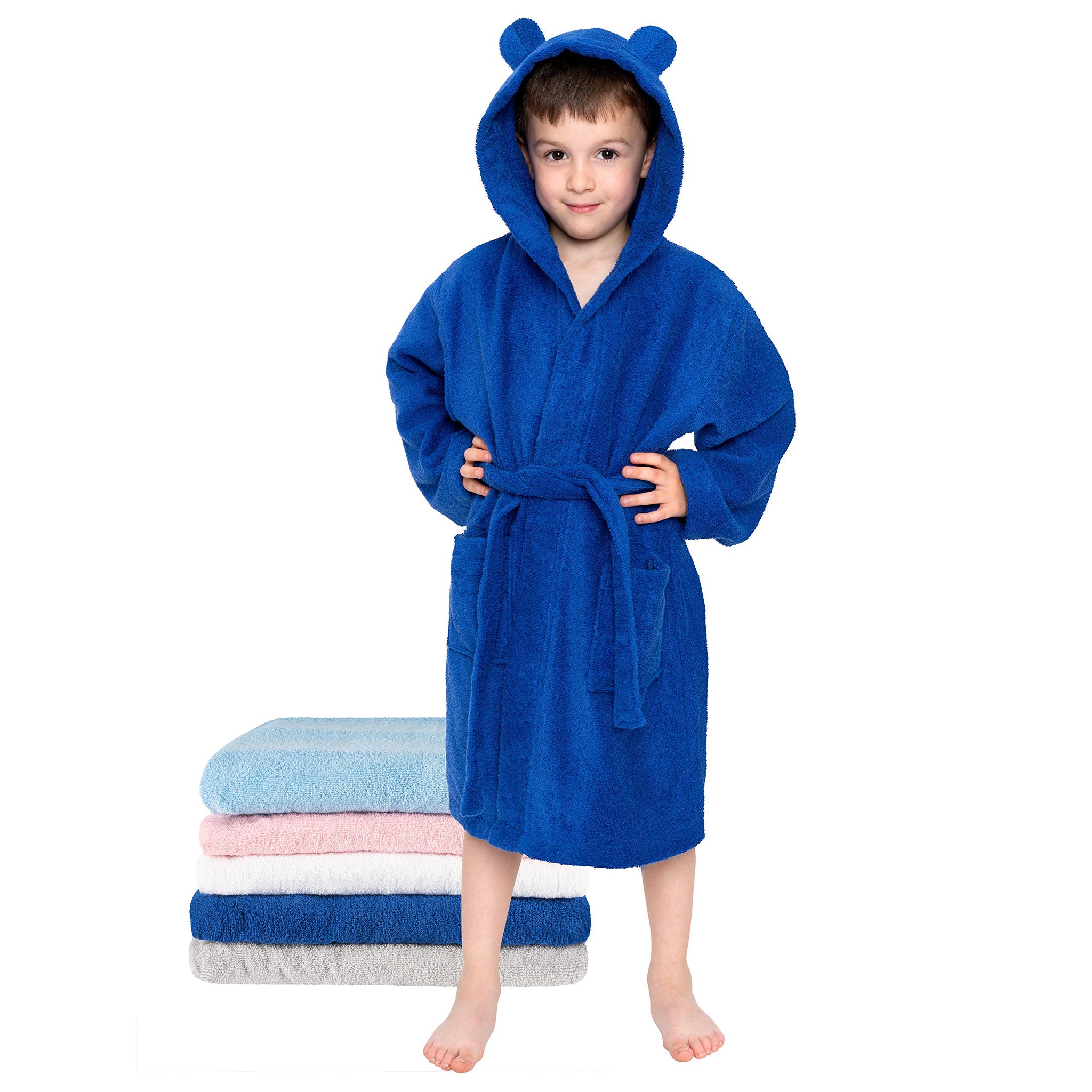 Accappatoio In Pile Per Bambini Playshoes - Vestaglia Unisex Rosa, Taglia 110/116