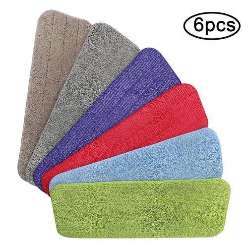 Vicloon Panno Mocio, 6 Pezzi Rosso, Blu, Verde, Grigio, Marrone, Viola