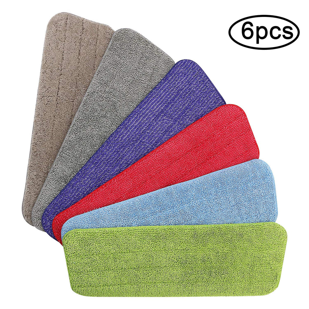 Vicloon Panno Mocio, 6 Pezzi Rosso, Blu, Verde, Grigio, Marrone, Viola