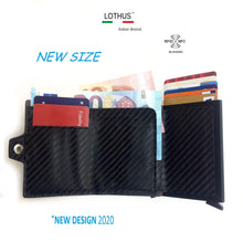 Carica l&#39;immagine nel visualizzatore di Gallery, LOTHUS Porta Carte Di Credito Slim 2a Generazione Portafoglio RFID Blocco... - Ilgrandebazar
