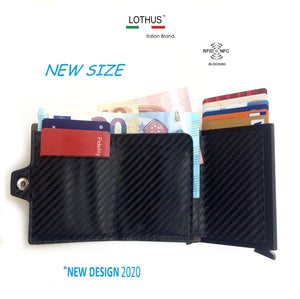 LOTHUS Porta Carte Di Credito Slim 2a Generazione Portafoglio RFID Blocco... - Ilgrandebazar