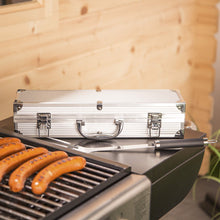 Carica l&#39;immagine nel visualizzatore di Gallery, Bruzzzler Set posate da grill in acciaio inox, 3 pezzi, 3 Pezzi, Argento - Ilgrandebazar