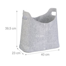 Carica l&#39;immagine nel visualizzatore di Gallery, Relaxdays 10021972_111 Cesto Portalegna per Camino in 40x23x39.5 cm, Grigio