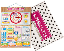 Carica l&#39;immagine nel visualizzatore di Gallery, CALENDARIO OROLOGIO magnetico per bambini, Gioco educativo Data Tempo e Ora per Parete o Frigorifero, 43x32cm. Scatola ideale come regalo di compleanno per bambini a scuola o asilo nido (Italiano)