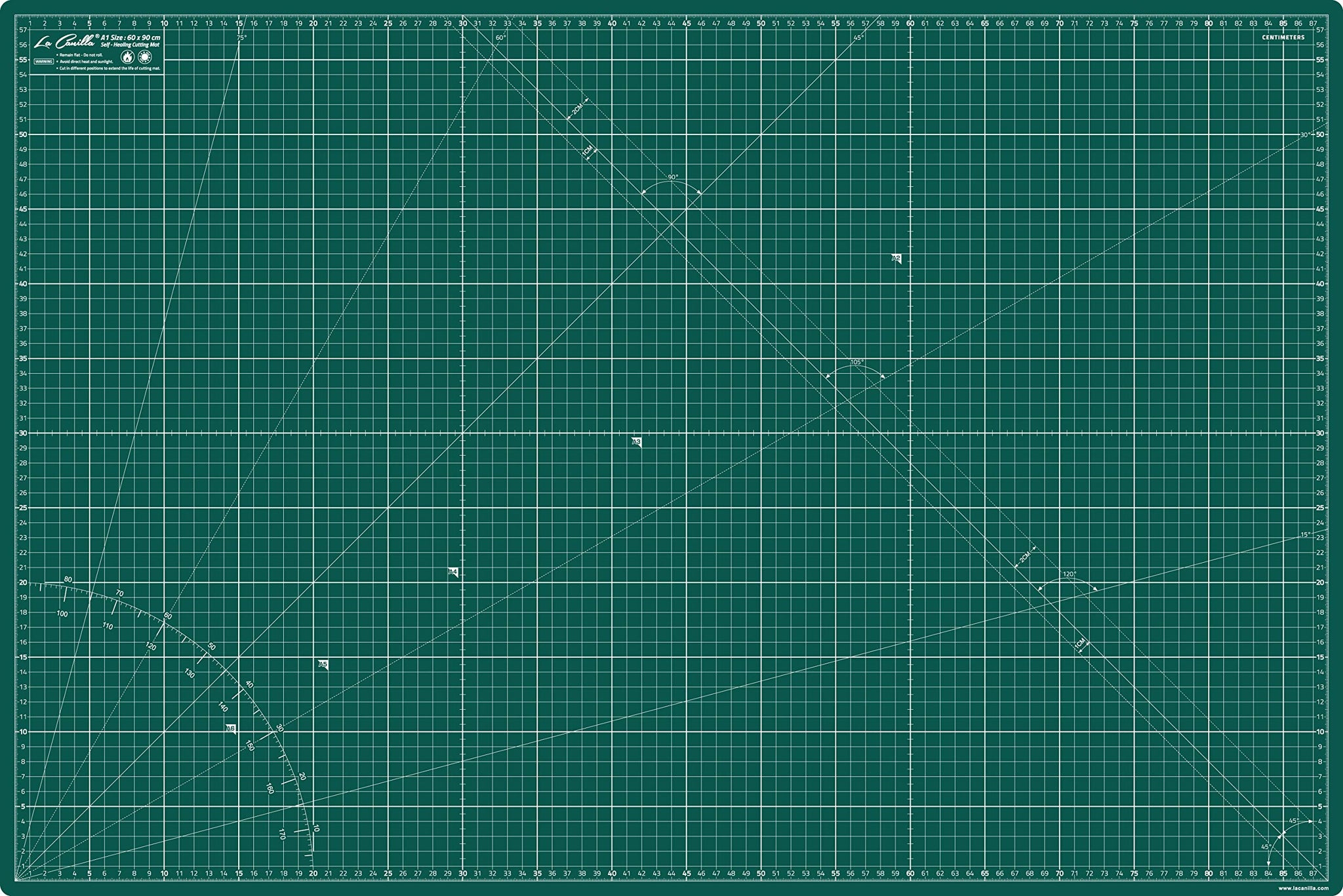 La Canilla ® - Tappetino da Taglio Autoguarigione A1 (90x60cm) Verde –