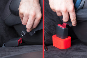 Porta aggancio cintura di sicurezza Wididi Buckle Up - Tiene il Rosso - Ilgrandebazar