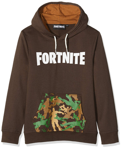 FORTNITE Sudadera con Capucha Brush Fleece Felpa, Marrone (Marrón C19), 10... - Ilgrandebazar