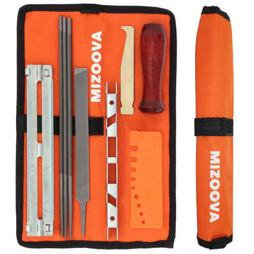 MIZOOVA Affilatore per Motosega Kit Professionale 10 Pezzi Affilatura... - Ilgrandebazar