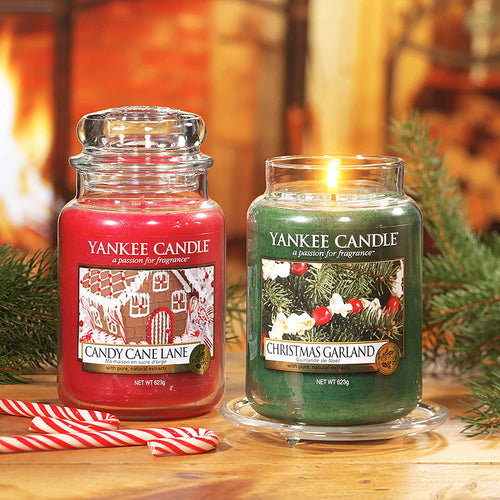 Yankee Candle Christmas Garland Candela in giara grande, Fino a 150 ore di combustione