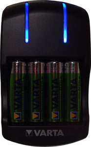 Varta Plug Charger Caricabatterie per 4 AA/AAA, Include 4 Pile - Ilgrandebazar