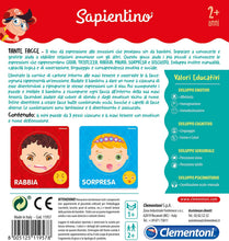 Carica l'immagine nel visualizzatore di Gallery, Clementoni Sapientino Tante facce, tessere illustrate, puzzle incastro bambini, gioco educativo 2 anni per imparare emozioni, Made in Italy, 11957