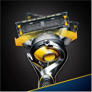 Gillette Fusion5 ProShield Regolabarba Uomo, Rasoio a Mano Libera, 9 Lamette da Barba da 5 Lame, Doppia Striscia Lubrificante con Tecnologia Flexball, Fino a 1 Mese di Rasatura con 1 Lametta 9 Lame + 1 Rasoio