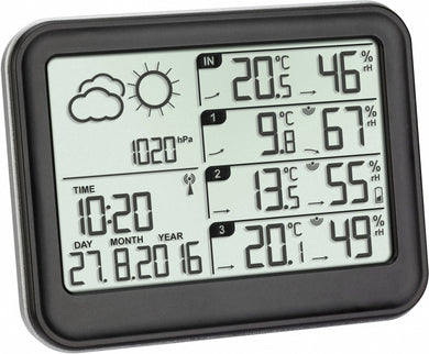 TFA Dostmann Stazione Meteo, View, Nero, 13,1 x 13.1 x 10.2 x 2.6 cm, nero - Ilgrandebazar