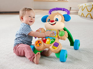 Fisher-Price FRC84 Cagnolino Primi Passi Spingibile, Giocattolo Elettronico Educativo con Musica e Suoni, per Bambini di 6 + Mesi